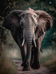 Fototapeta na wymiar elephant in the wild. Generated by AI