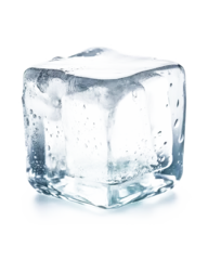 Deurstickers a cube of ice on a transparent background © The Picture House