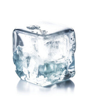 a cube of ice on a transparent background