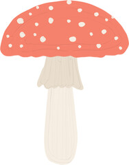 Gouache red Mushroom