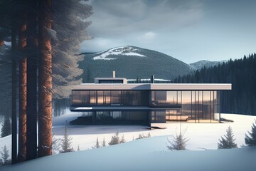 Contemporary home designed for the future - generative ai