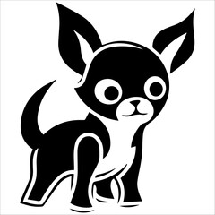 chihuahua dog in vector style