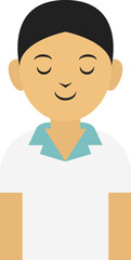Fototapeta premium happy smiling man character cartoon illustration.