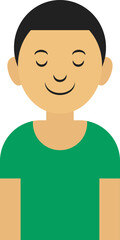 Fototapeta premium happy smiling man character cartoon illustration.