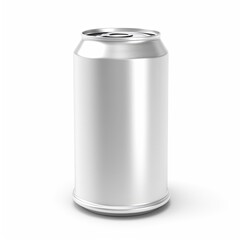 blank beer can isolated on white background, generative ai