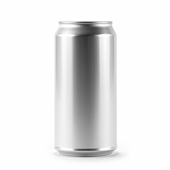 blank beer can isolated on white background, generative ai