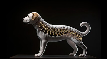 Obraz na płótnie Canvas Chromose Robot, Dog DNA, generative ai