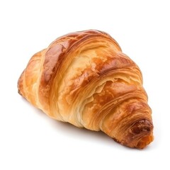 fresh croissant isolated on white background, generative ai