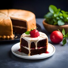 Delicious pastry cake created with Generative AI technology