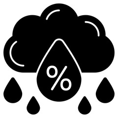 Conceptual flat design icon of humidity 