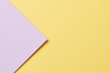 Rough kraft paper background, paper texture yellow lilac colors. Mockup with copy space for text