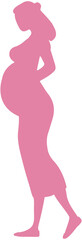 Obraz na płótnie Canvas Pregnant Mother Silhouette lcon