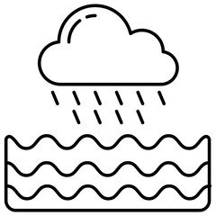 Rainfall icon in perfect design