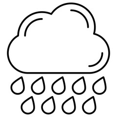 Rainfall icon in perfect design