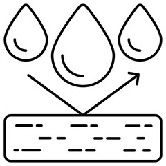 A unique design icon of water repellent 