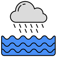 Rainfall icon in perfect design