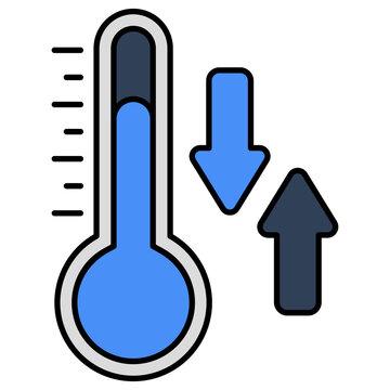 Modern Design Icon Of Temperature Fluctuation 