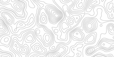 Topographic map background geographic line map with elevation assignments. Modern design with White background with topographic wavy pattern design.paper texture Imitation of a geographical map shades