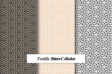 Vector pattern black and white set of textile patterns, Vector seamless pattern set of textile patterns, geometric pattern set Vector