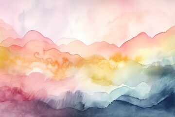 Fototapeta na wymiar dreamy abstract watercolor or pastel gradient as wallpaper - Generative AI