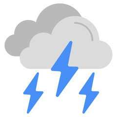 Creative design icon of thunderstorm