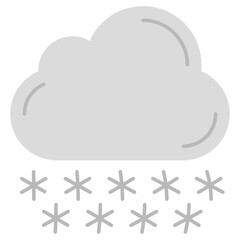 Snowfall icon in perfect design