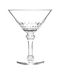 empty martini glass isolated on transparent background