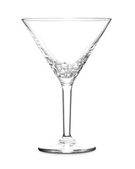 empty martini glass isolated on transparent background