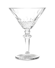 empty martini glass isolated on transparent background