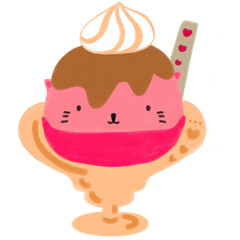 Minimal cat ice cream n.6