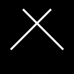 black and white cross