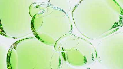 透明な緑のバブル, グリーン エコ アブストラクト,...