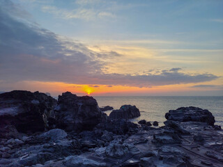 sunset over the sea