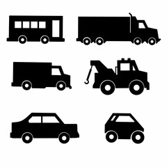 Car truck icon set