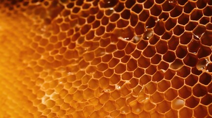 Honeycomb with honey. Generative AI