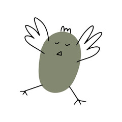 Chick. Cute little farm bird. Funny easter animal. Kids vector illustration.