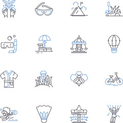 Cultural tour line icons collection. Heritage, Diversity, Traditions, Experience, Exploration, Education, Artifacts vector and linear illustration. Architecture,Authenticity,Museums Generative AI
