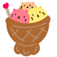 Minimal cat ice cream n.9