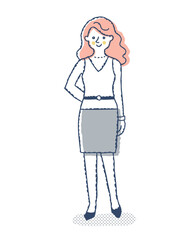 髪の長い若い女性