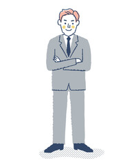 腕を組んで立っているビジネスマン