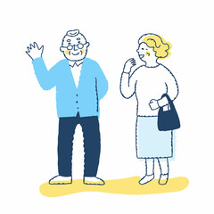 Obraz premium 笑顔のシニアカップル