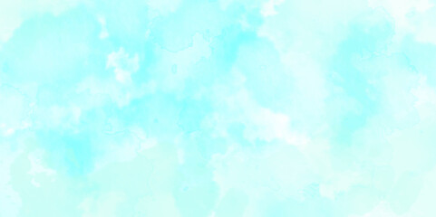 Abstract seamless blue sky watercolor texture background. blue sky and blue and white watercolor background with abstract cloudy sky concept for the space background.