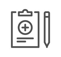 Obraz premium Clipboard related icon outline and linear vector. 