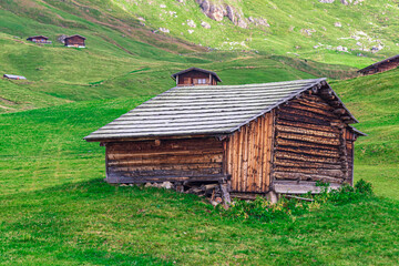 Alpine farm hut in South Tyrol, Italy