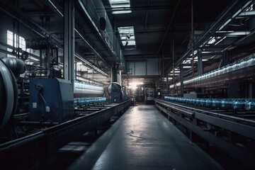 A factory utilizing automation for production. Generative AI