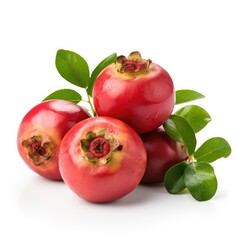 Ugni Chilean Guava fruit isolated on white background.