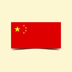 Chinese flag in vector illustration