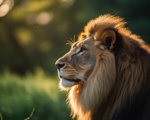 Fototapeta premium lion in the zoo