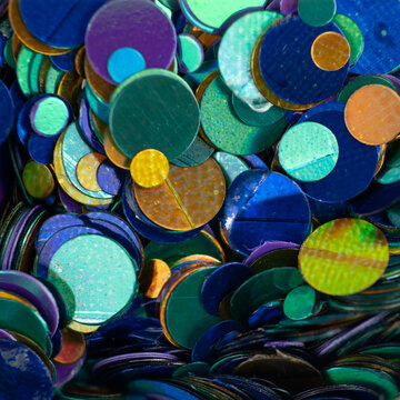 Bright colorful nail glitter sequins