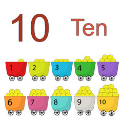 colorful number ten